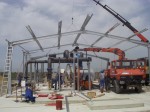 Mounting of steel construction
